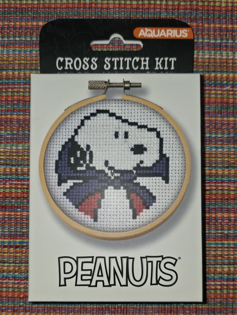 Peanuts Snoopy Cross Stitch Kit - White, Black, Purple, Red NWT